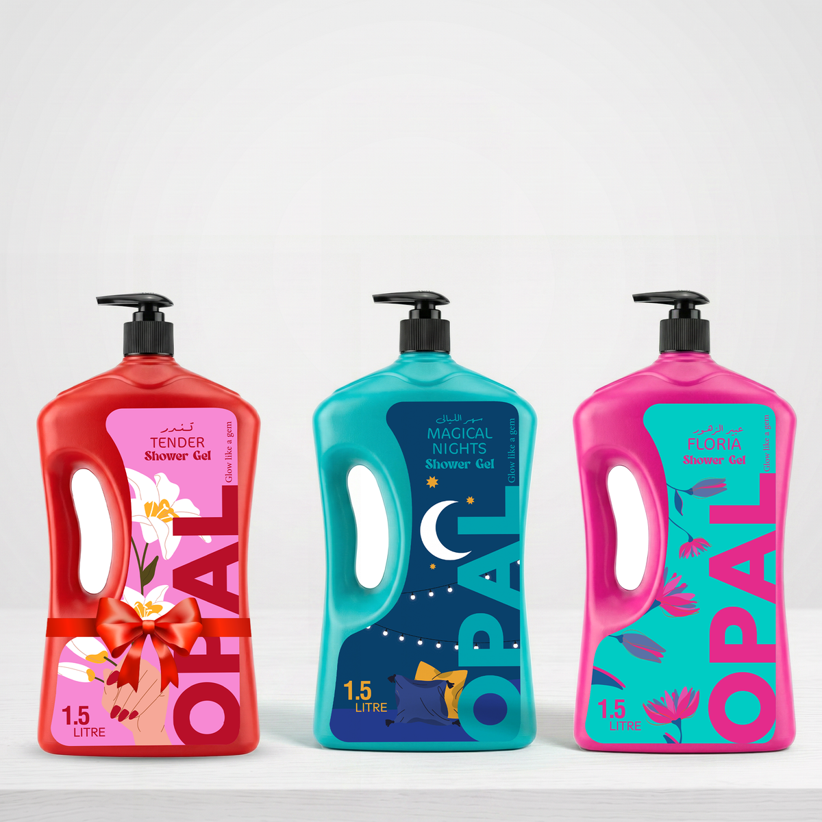 Special Offer 1.50L Shower Gel Magical Nights- 1.50L Shower Gel Floria- 1.50L Shower Gel Tender Gift