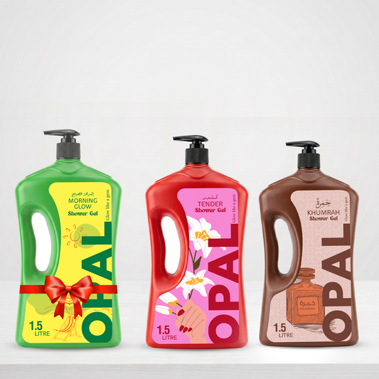 Special Offer 1.50L Shower Gel Tender -1.50L Shower Gel Khamra -1.50L Shower Gel Morning Glow Gift